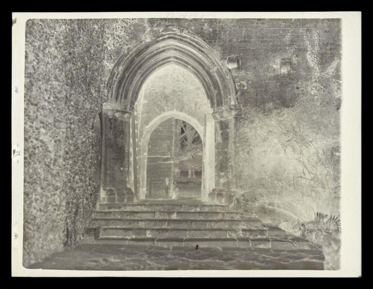 Old Gothic Stone Arch Entrance