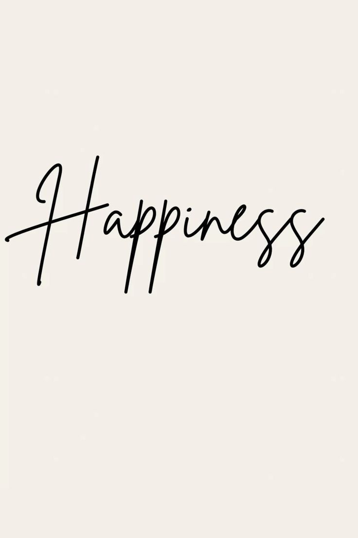 Minimalist Happiness Typography