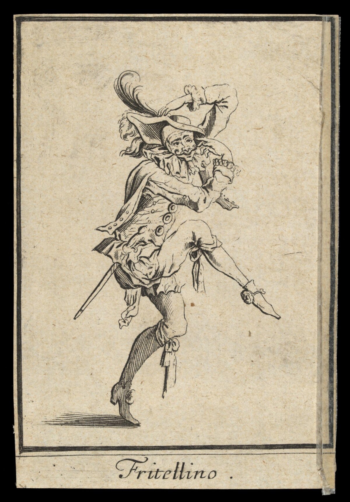 Fritellino Commedia dell'arte Engraving