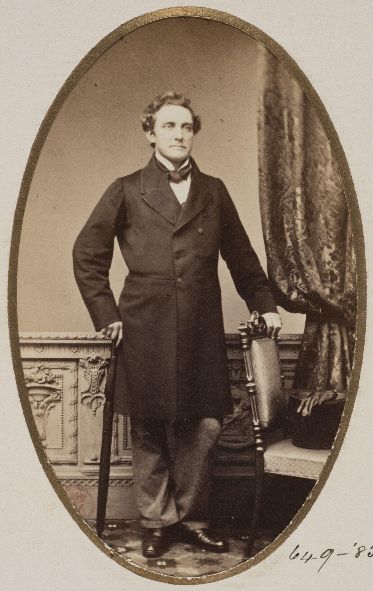 Oval Portrait of 19th Century Gentleman