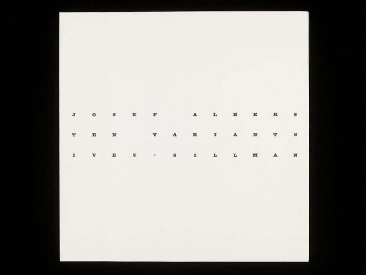 Josef Albers Ten Variants Title Page