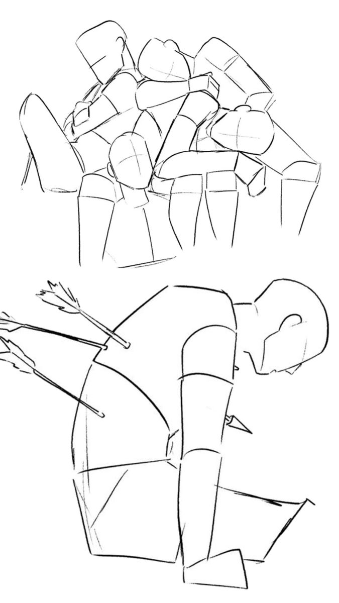 Figure Pose Study Sketches