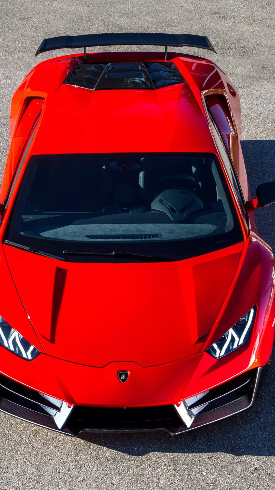 Top-Down View of Red Lamborghini