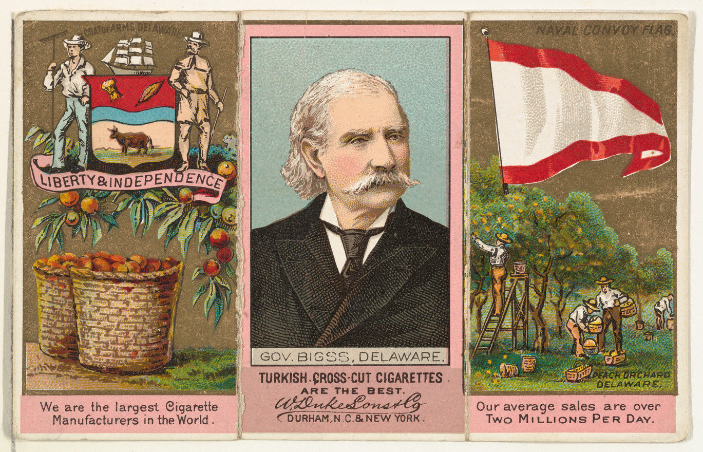 Delaware Governor Biggs Vintage Cigarette Card