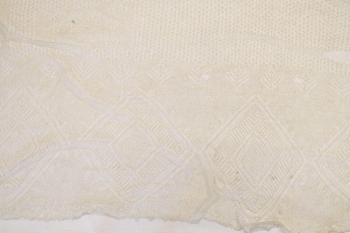 Vintage Embroidered Textile Fragment