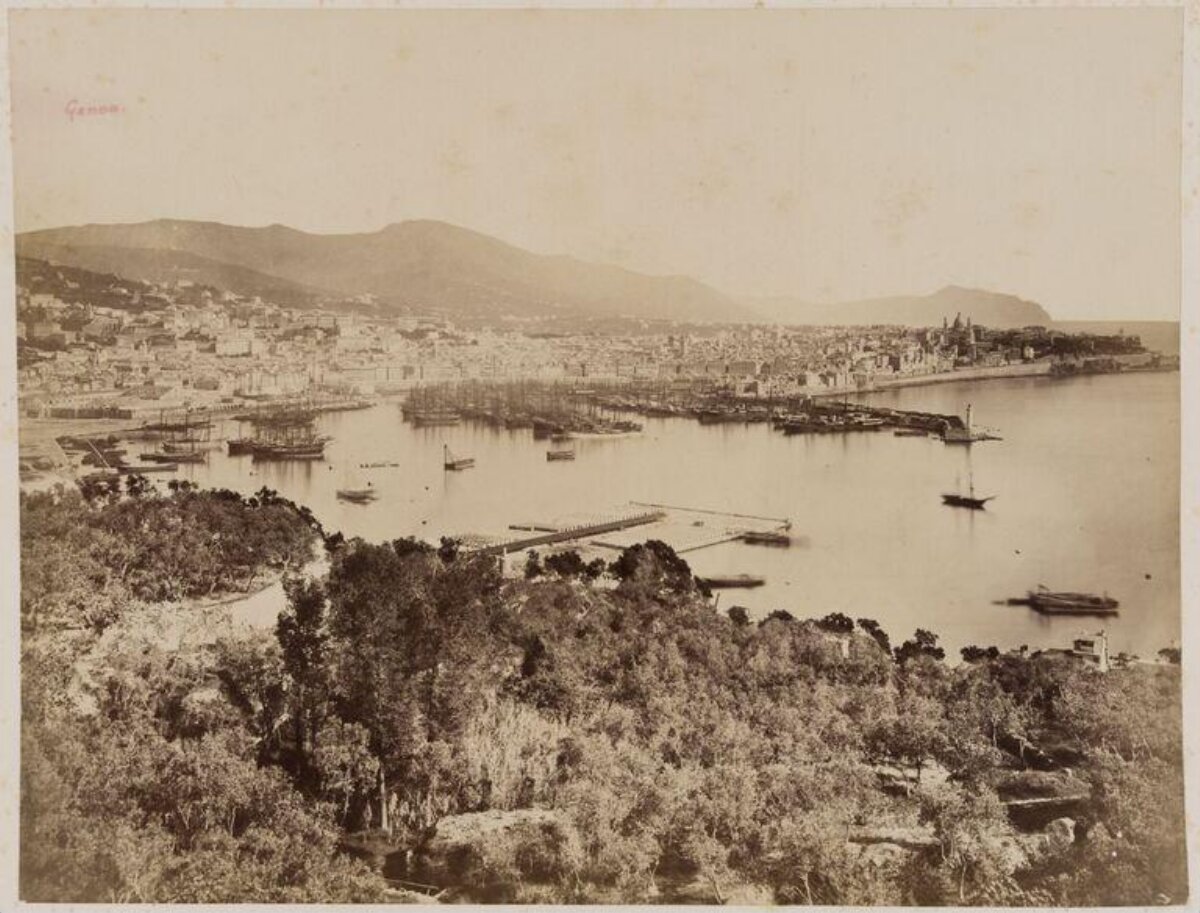 Vintage View of Genoa Port