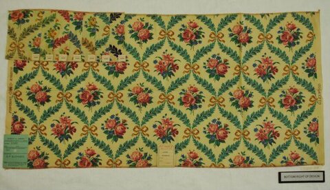 Vintage Floral Patterned Fabric Sample