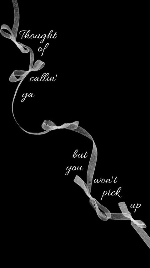 Lyric Text with Sheer White Ribbon
