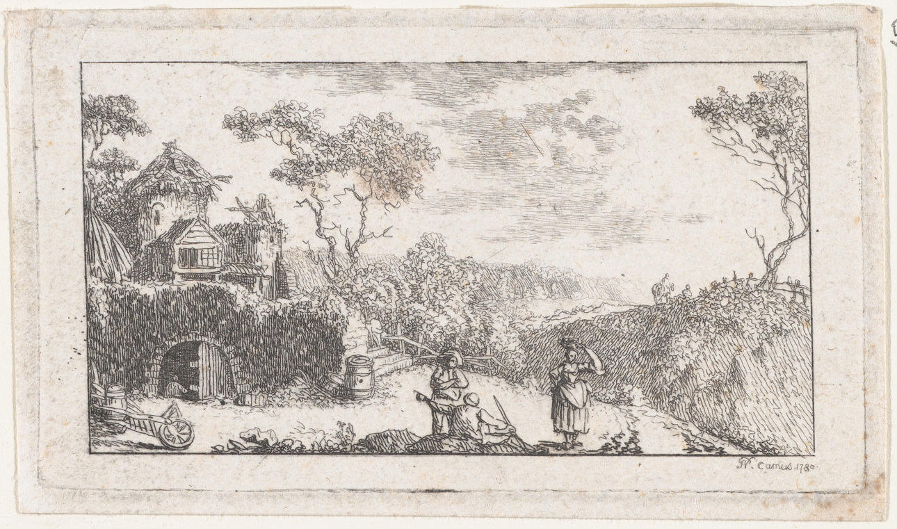 1780 Rural Landscape Etching