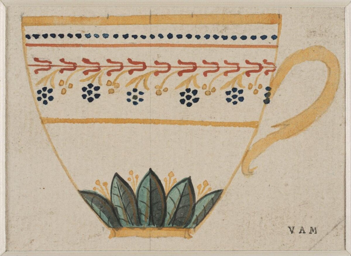 Decorated Teacup Design Sketch — Business