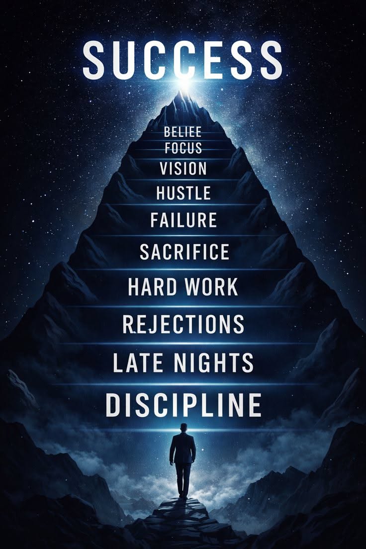 Steps to Success Motivational Graphic