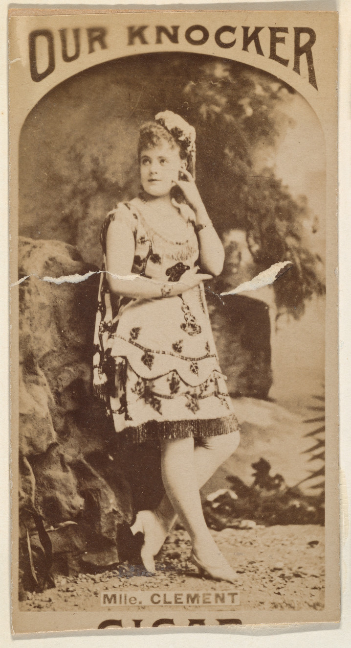 Vintage Cigarette Card of Mlle. Clement