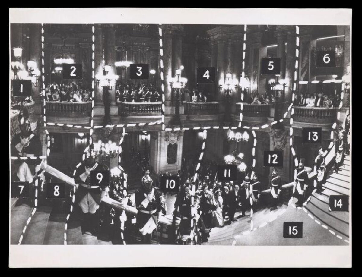 Numbered Segmented Historical Event Photo