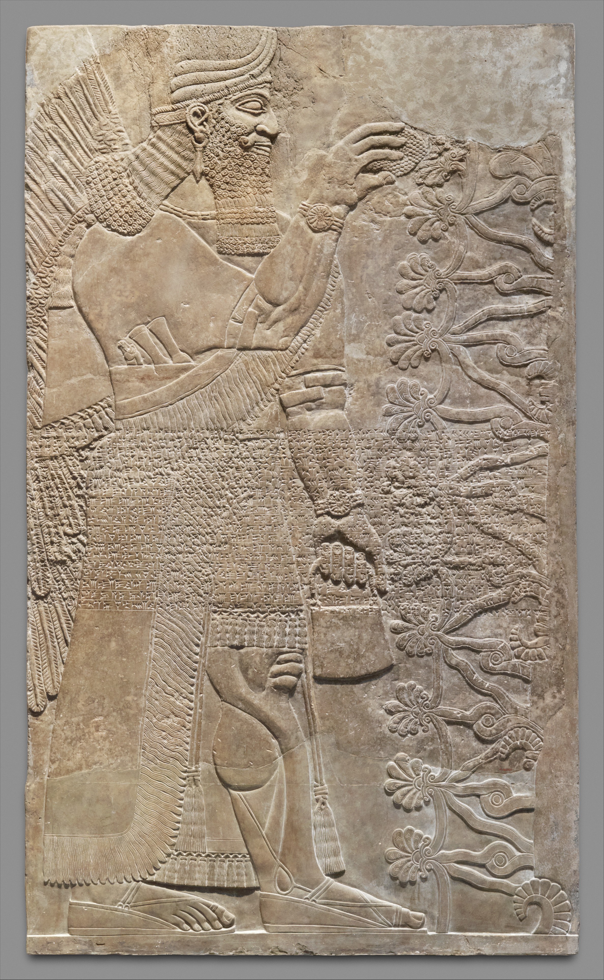Ancient Assyrian Winged Figure Relief