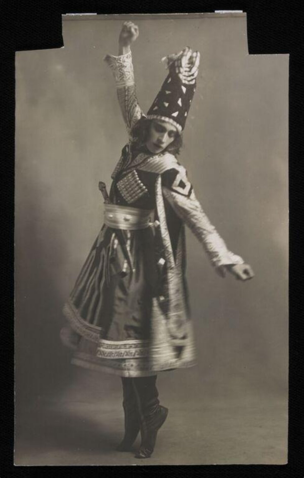 Vintage Portrait of Dancer in Traditional Costume