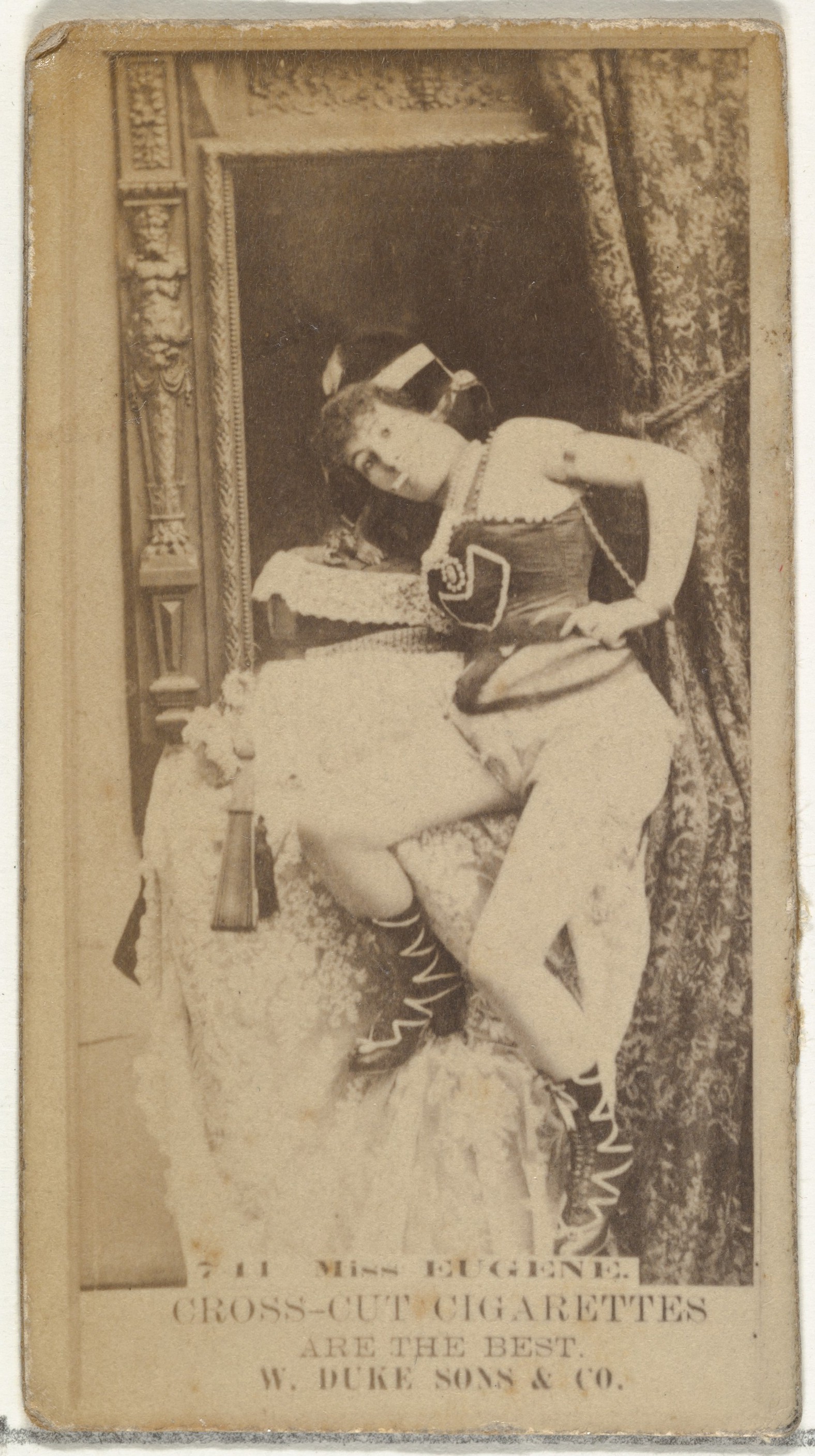 Vintage Cigarette Card of Miss Eugene