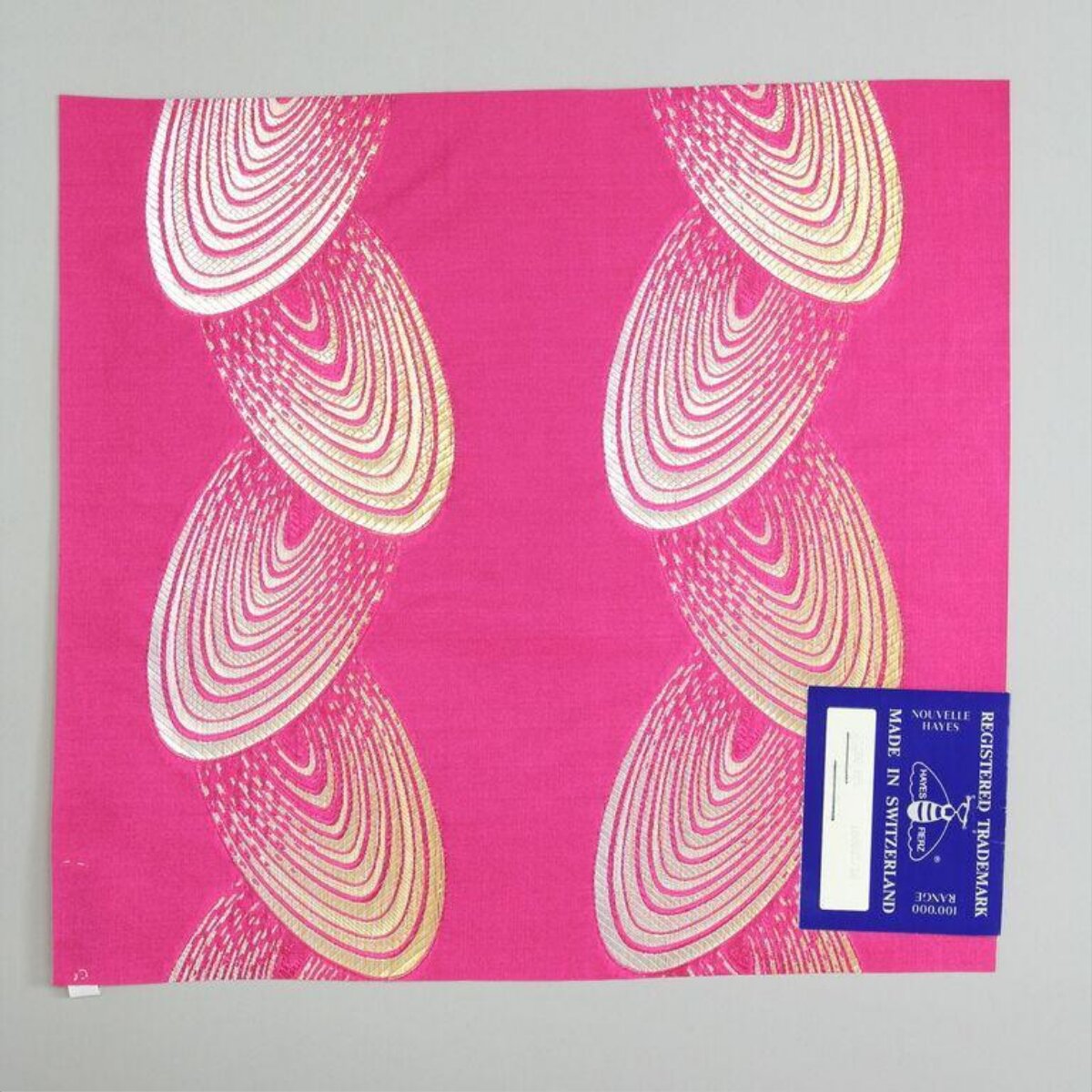 Pink Metallic Pattern Textile Swatch