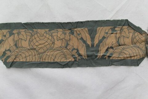 Vintage Fruit and Leaf Patterned Fabric Remnant