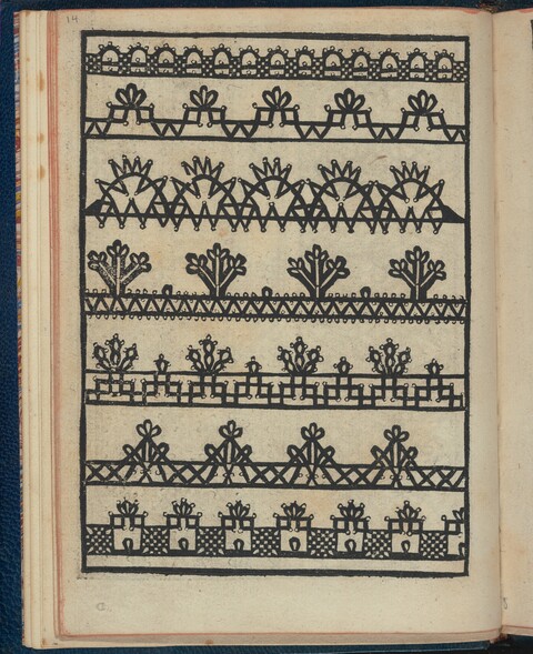 Antique Lace Border Pattern Print