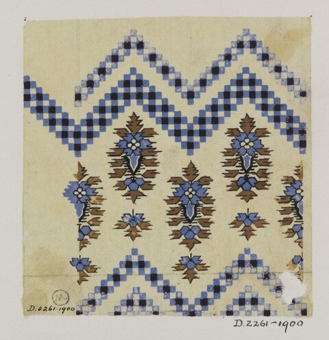 Vintage Textile Pattern Sketch
