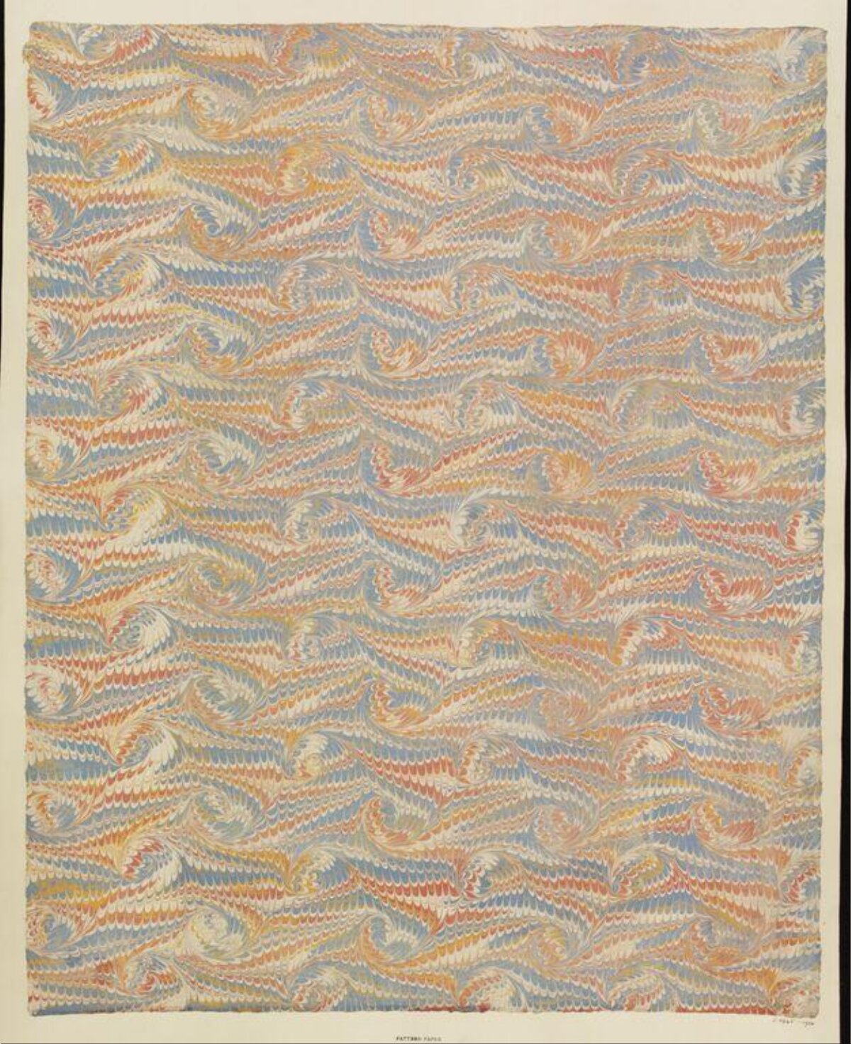 Warm Tone Marbled Paper Pattern