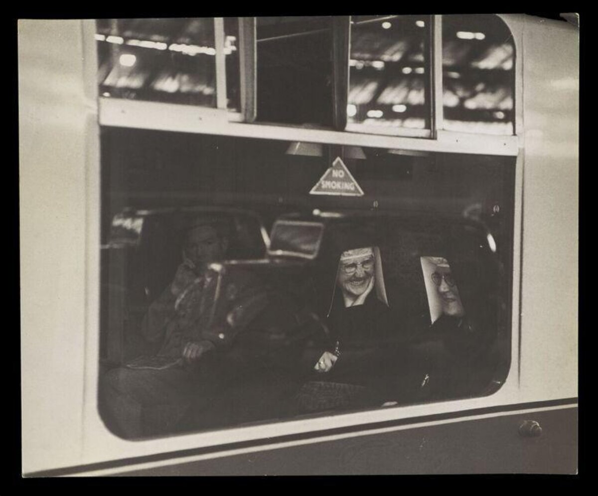 Optical Illusion on Bus Window