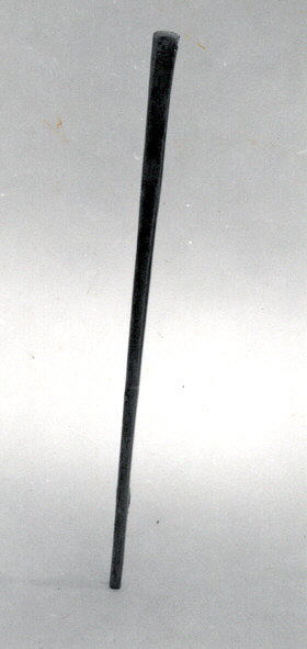 Single Black Stick on Plain Background