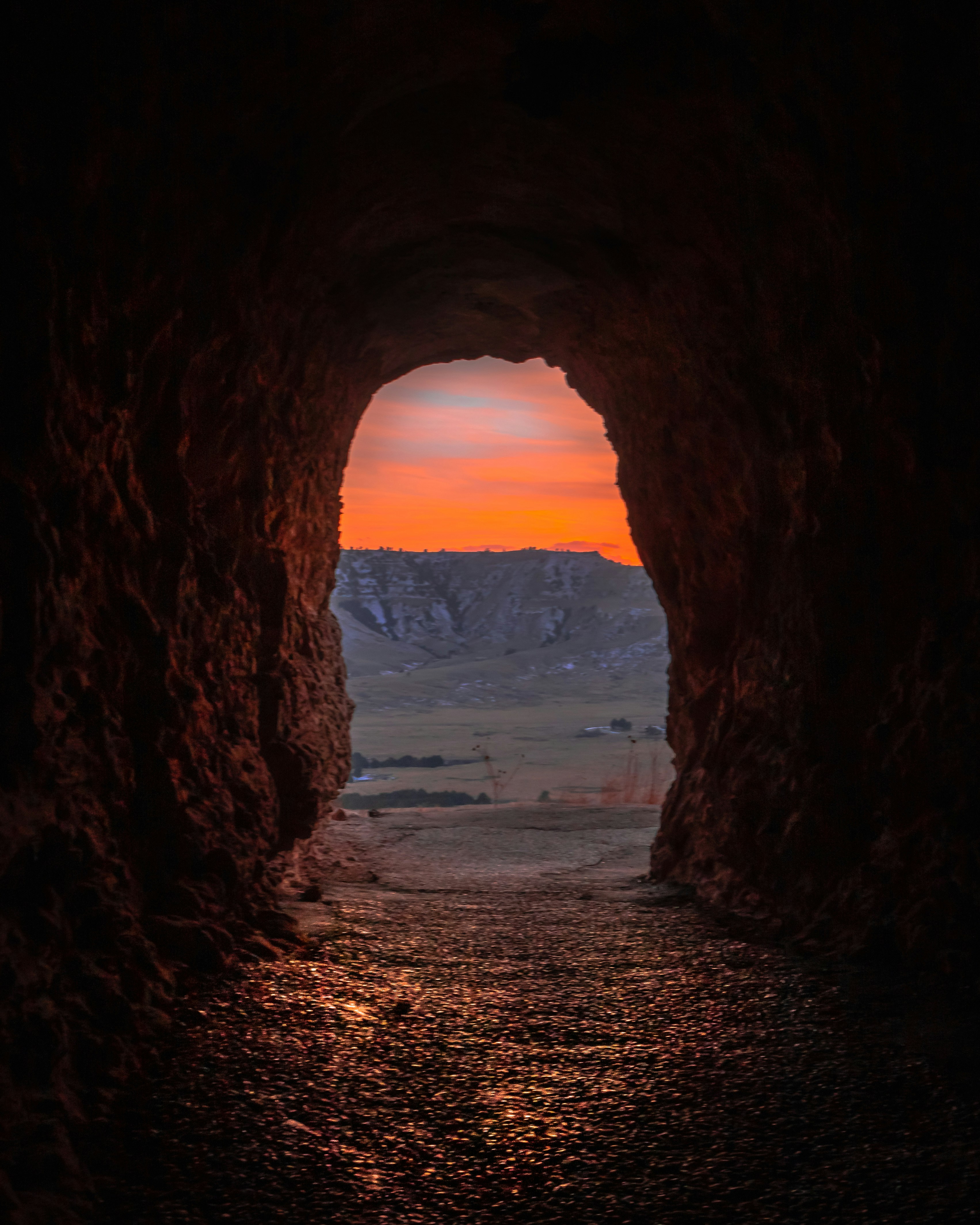 Cave Entrance at Sunset