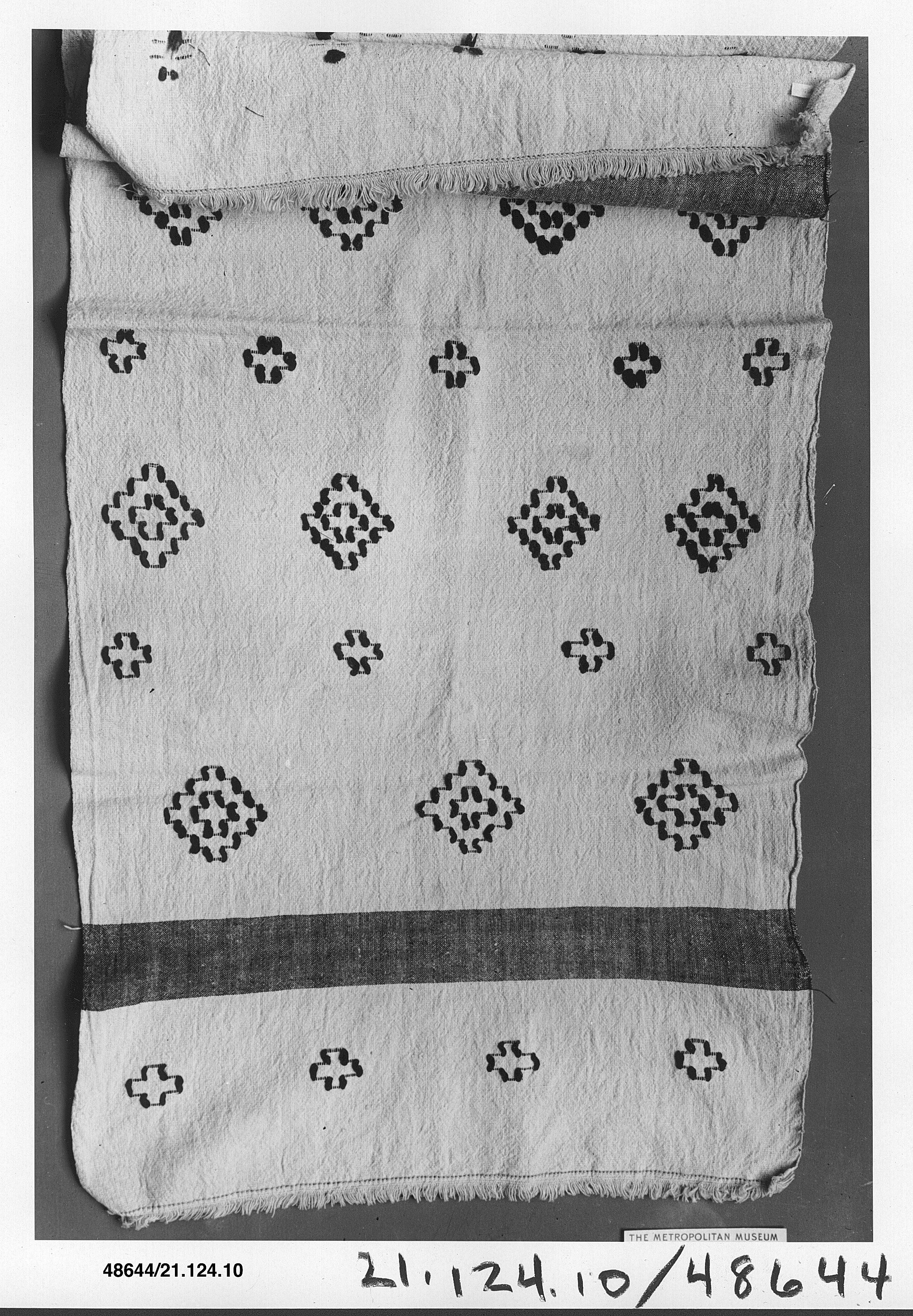 Antique Geometric Pattern Woven Textile