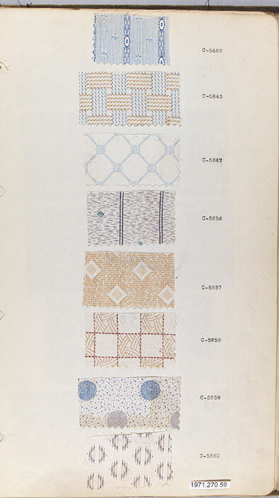 Vintage Fabric Swatch Sample Page