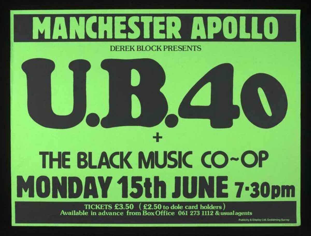 UB40 Manchester Apollo Concert Poster