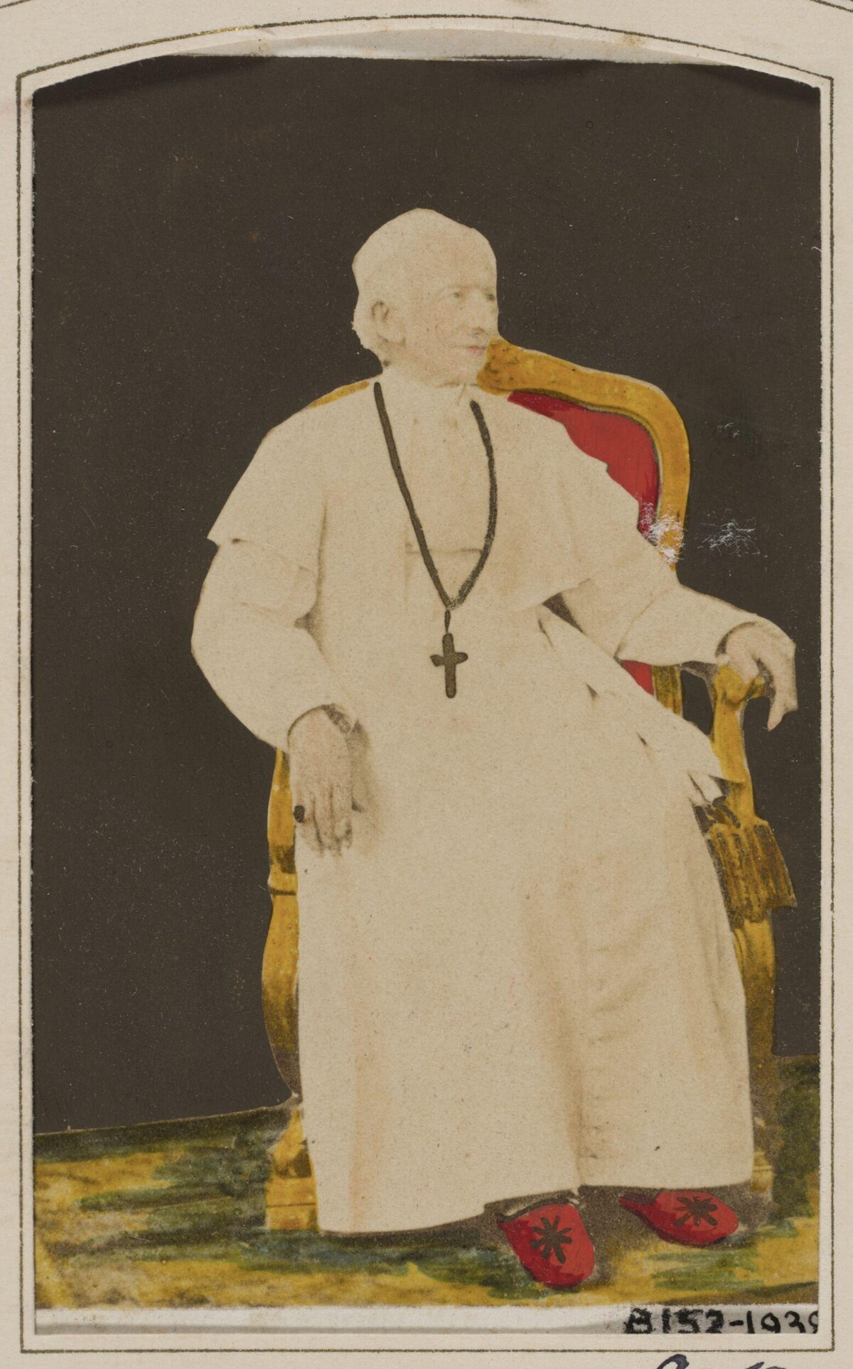 Hand-colored Portrait of Seated Prelate