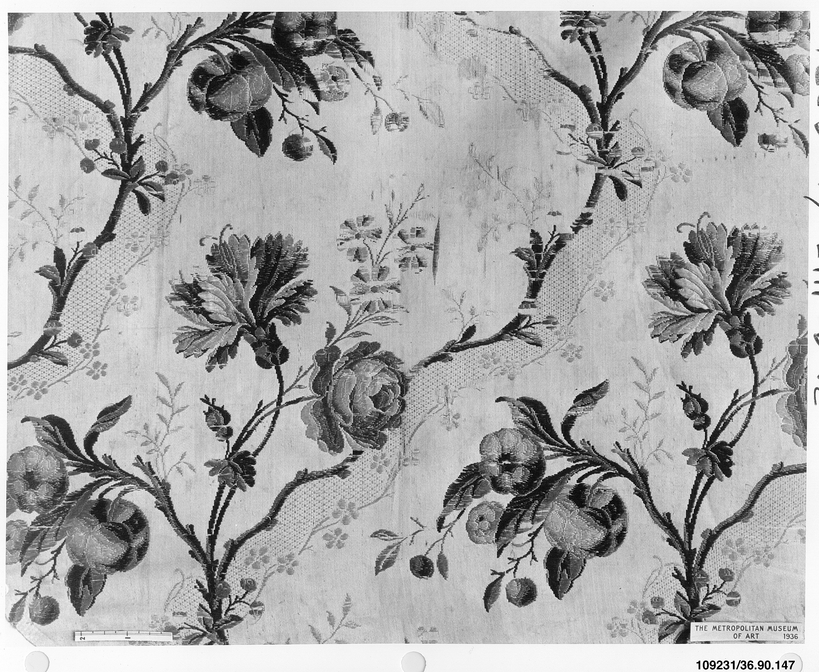 Vintage Woven Floral Textile