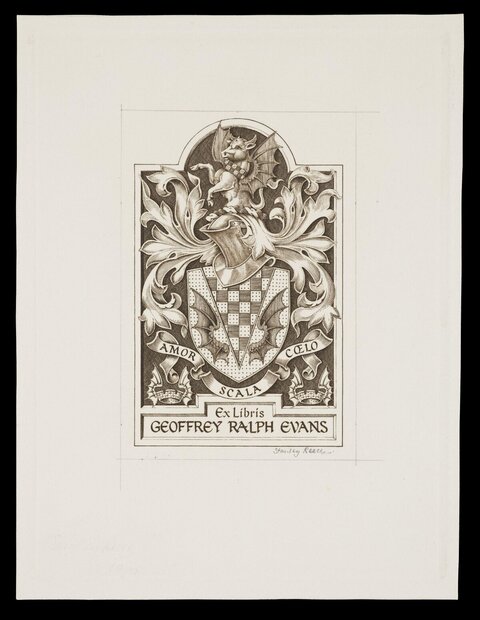 Geoffrey Ralph Evans Heraldic Bookplate