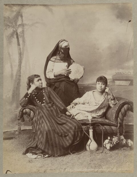 Three Egyptian Women 19th Century Portrait