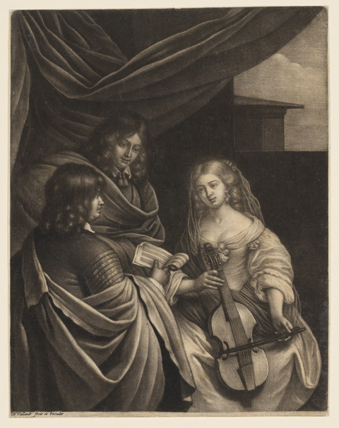 Musical Trio Portrait Engraving