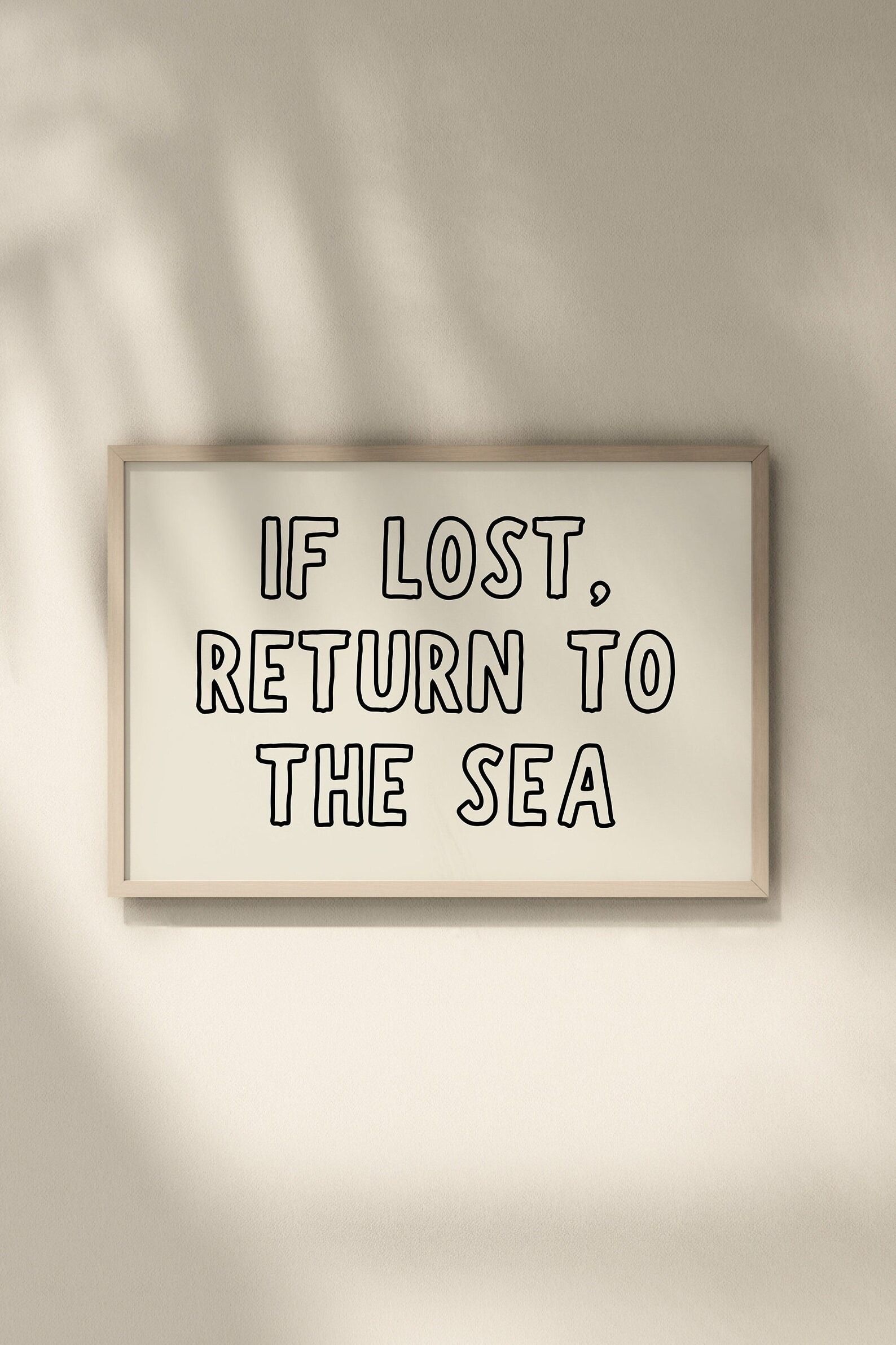 'If Lost Return To The Sea' Wall Art