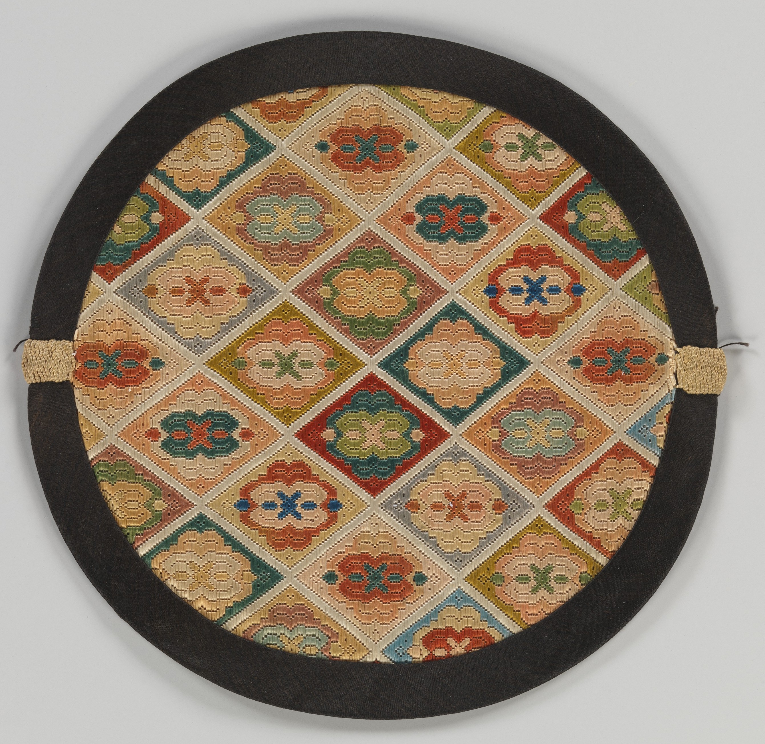 Round Traditional Patterned Woven Textile