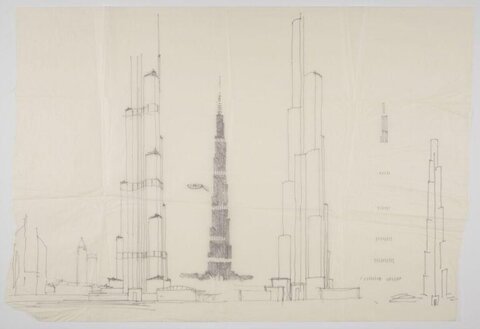 Supertall Skyscraper Design Sketch