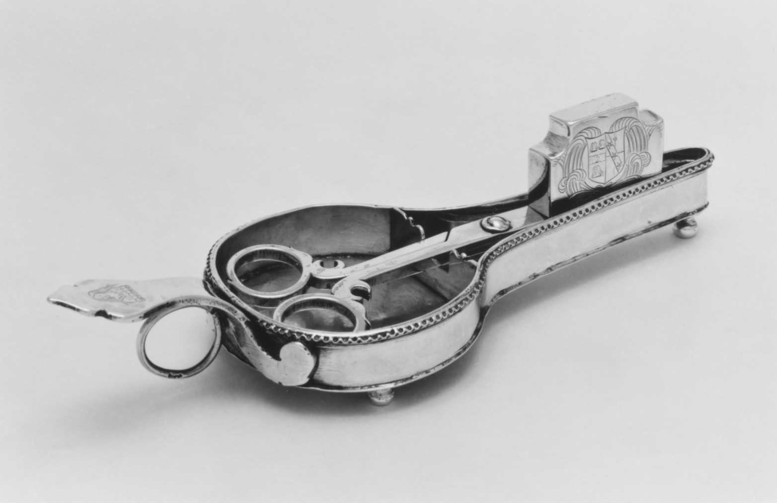 Antique Silver Candle Snuffer Set