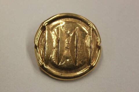 Gold Circular Emblem Badge