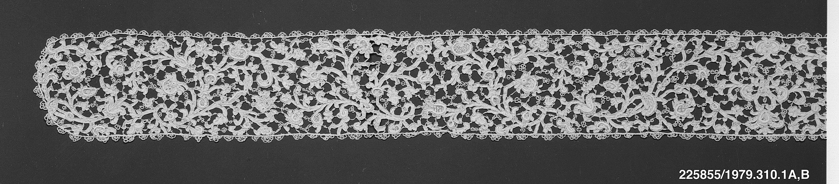 Antique Floral Handmade Lace Border