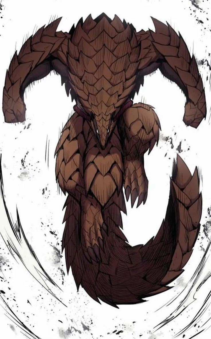 Giant Armored Pangolin Fantasy Monster
