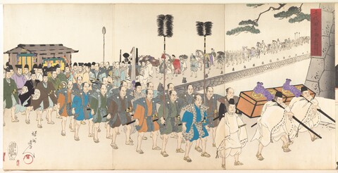 Japanese Daimyo Procession Woodblock Print