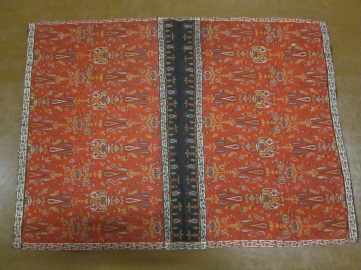 Vintage Red Traditional Printed Textile