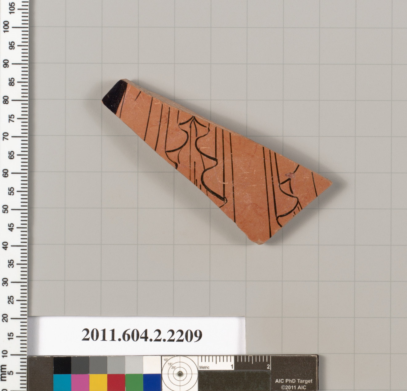 Ancient Painted Pottery Fragment