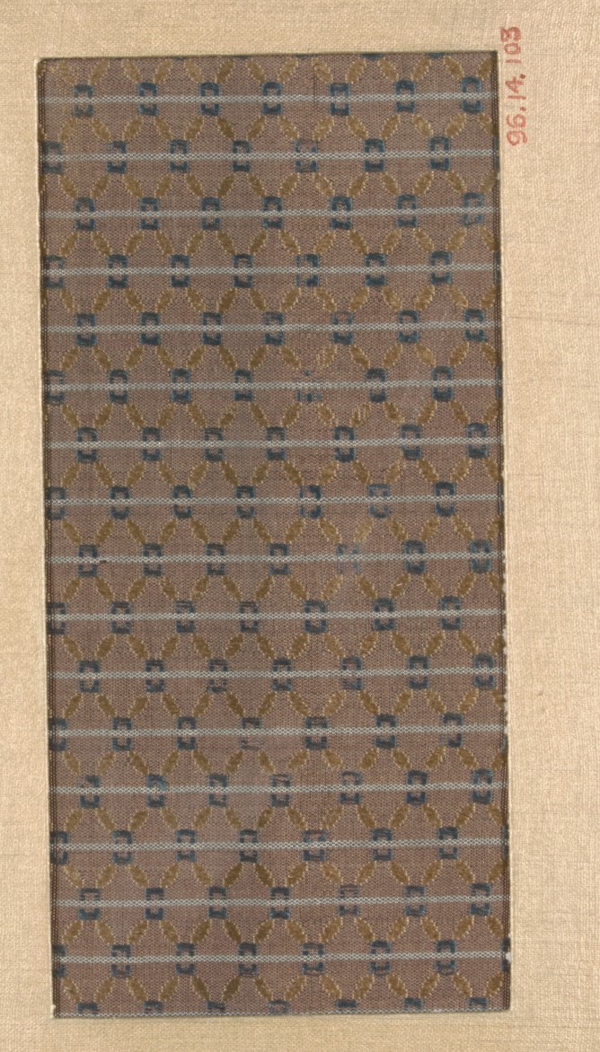 Antique Geometric Pattern Textile Fragment