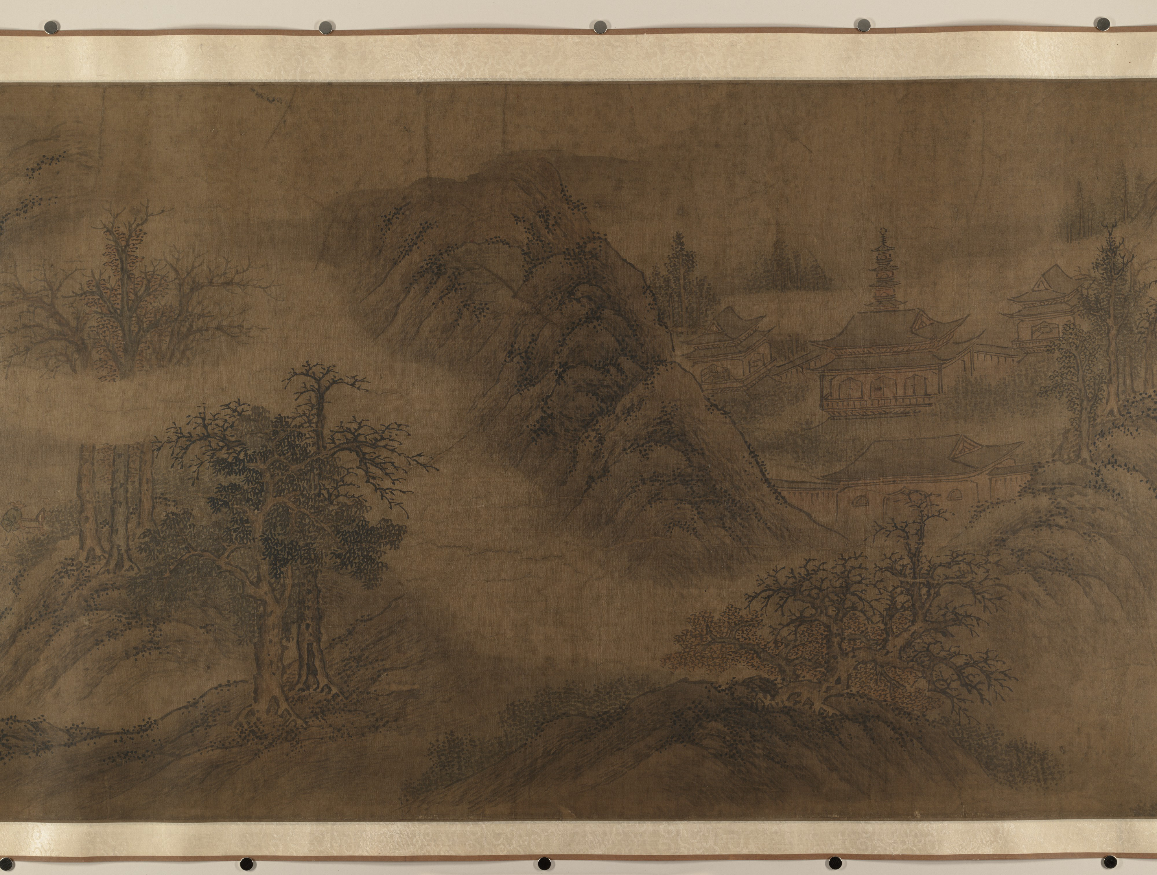 Ancient Chinese Ink Landscape Scroll