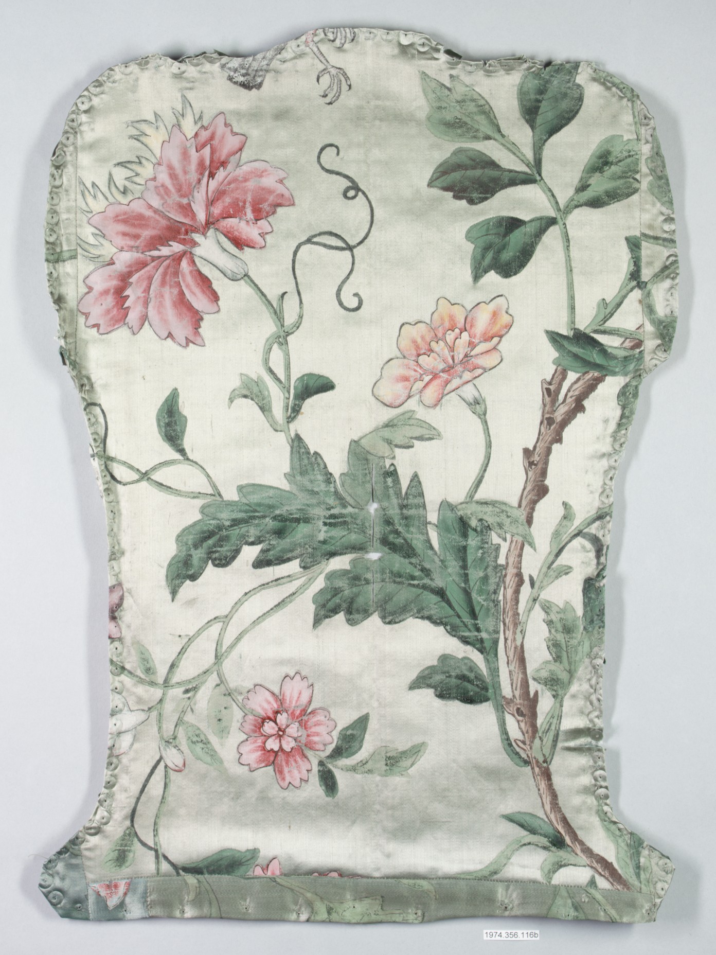 Hand-Painted Floral Corset Panel
