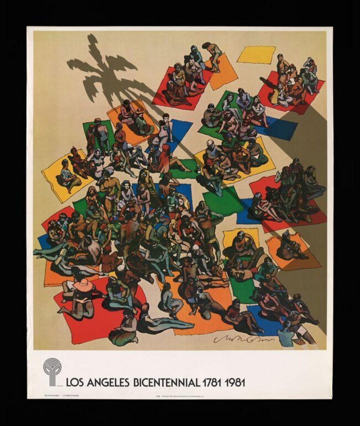 Los Angeles Bicentennial Beach Poster